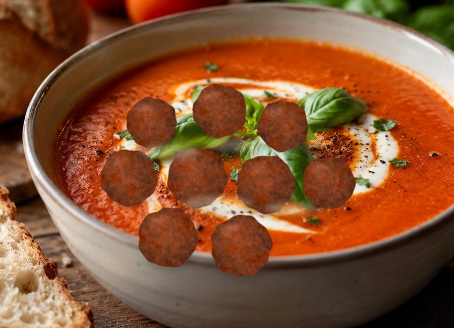 Italian meatballs in tomato sauce with melted mozzarella and garlic bread